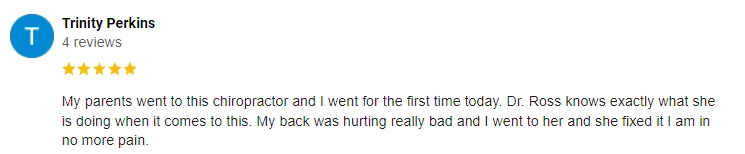 Chiropractic Waxahachie TX Trinity Testimonial